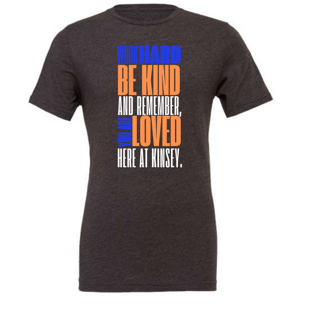 You are Loved Here at Kinsey Charcoal Gray Tee