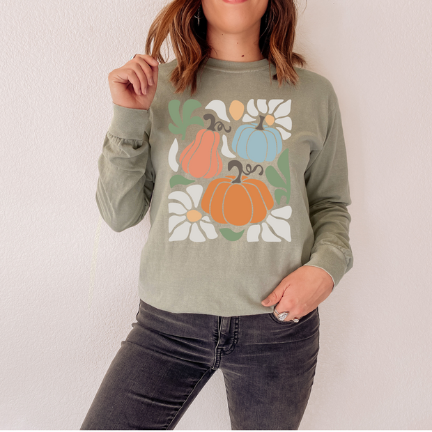 Retro Pumpkin Sandstone Long Sleeve