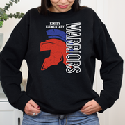 GILDAN BLACK VERTICAL WARRIORS SWEATSHIRT