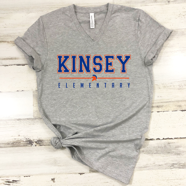 Kinsey Elementary Helmet Gray V-Neck