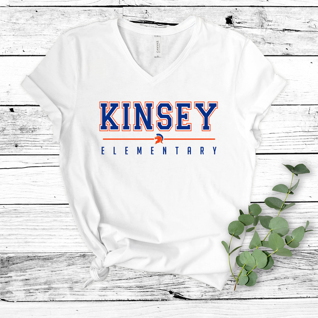 Kinsey Elementary Helmet WHITE V-Neck