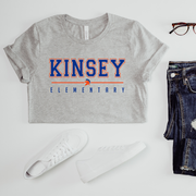 Kinsey Elementary Helmet GRAY CREW TEE